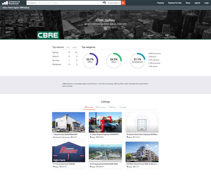 Commercial Realestate agent profile